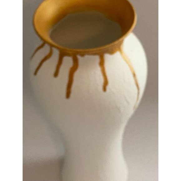 Home Décor Recycled Glass Vase Textured and Acryli - Picture 4 of 5